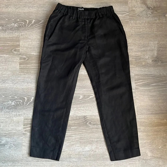 Isabel Marant Black Linen blend cropped pants - Picture 1 of 12